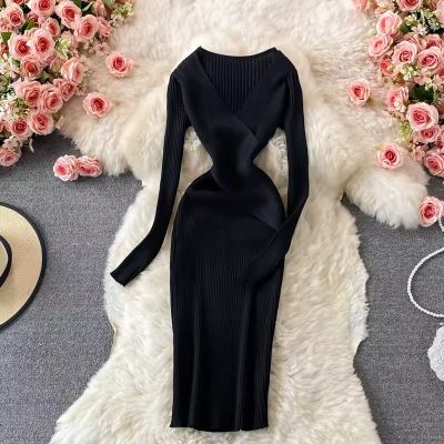 Knit dress black 